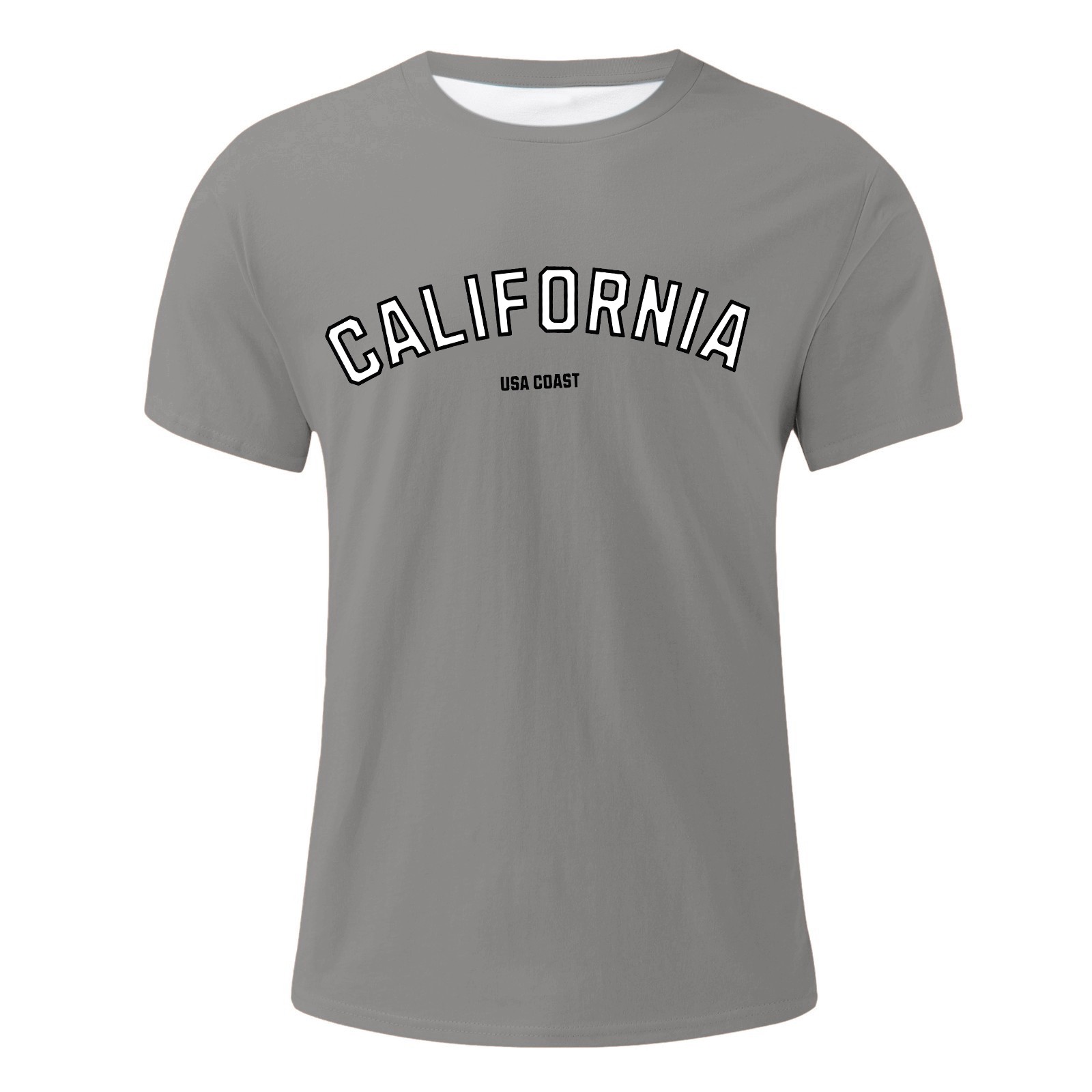 thumbnail image 2 of Camiseta oversize de verano para hombre - Cuello redondo y manga corta con estampado urbano - Camiseta deportiva holgada e informal, 2 of 5